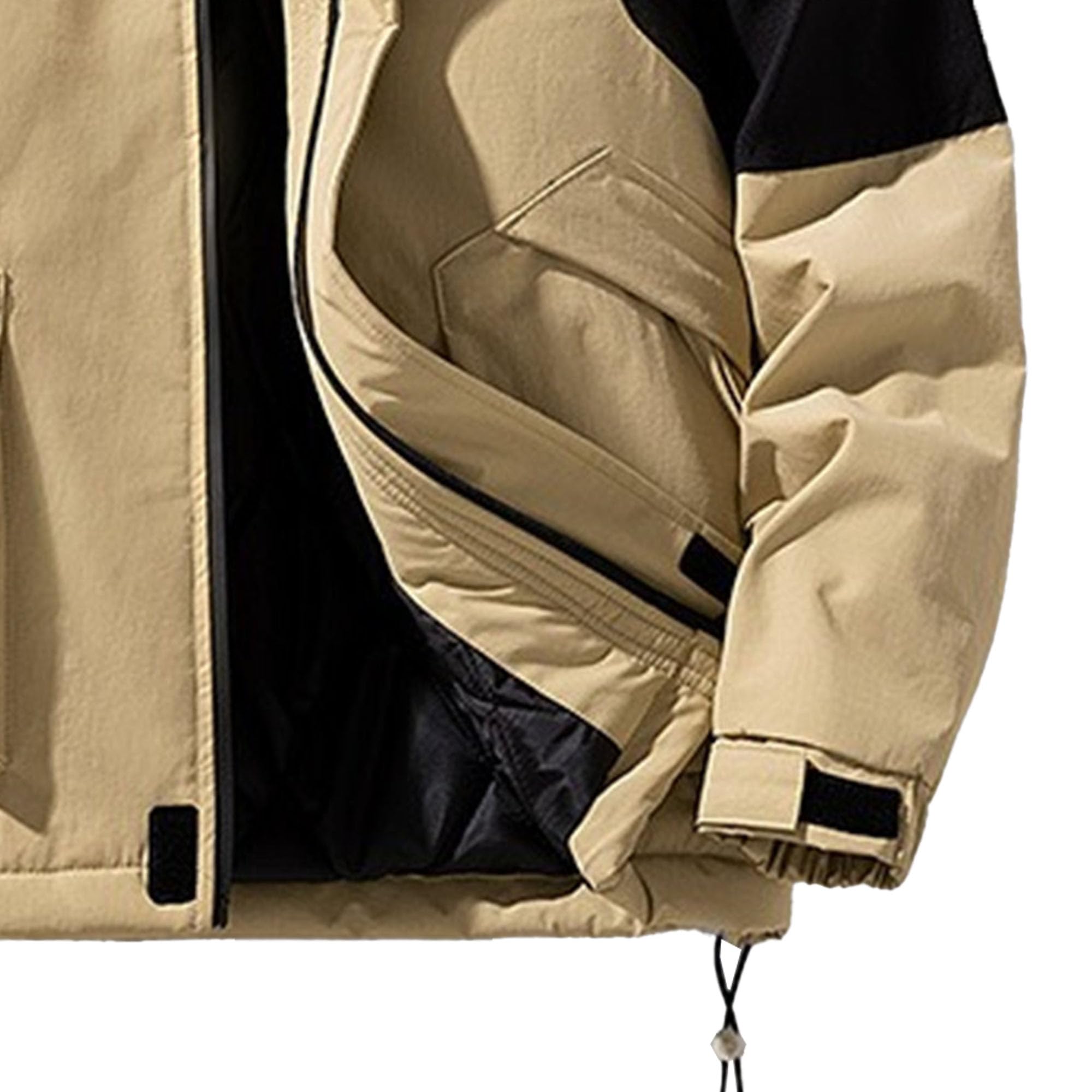 Giacca invernale allentata da uomo M-8Xl Casual Giacca a vento con cappuccio Piumino Isolato Caldo Cappotto invernale Color Block