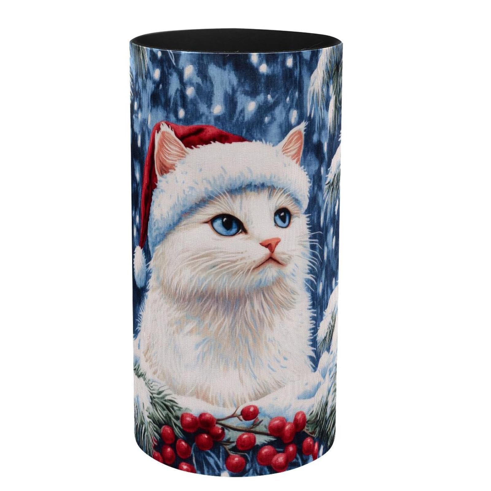 Boîte à musique en métal chat de Noël, le cadeau idéal comme pot à crayons