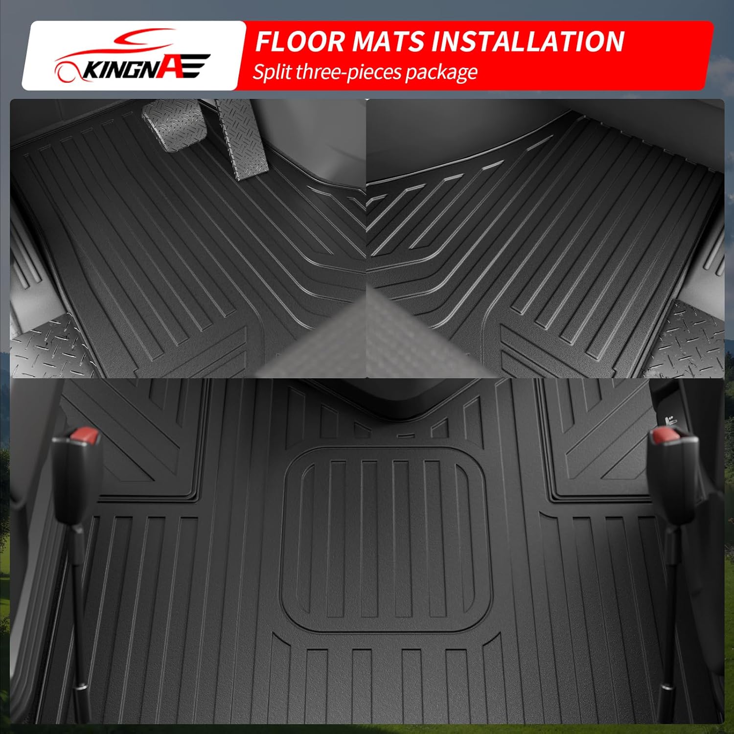 Floor Mats Compatible with 2018-2026 Freightliner Cascadia TPE All Weather Guard Protector Cargo Liner for 2025 Cascadia Accessories