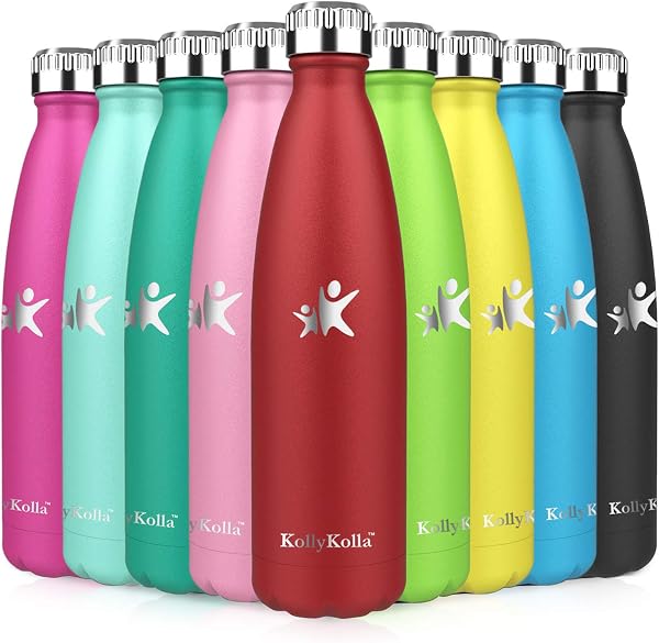 KollyKolla Botella Agua Acero Inoxidable, Termo 350/500/650/750ml - Botella Termica Deporte sin BPA, Cantimplora Infantil sin Fugas, Bebida 12H Caliente/24H Frío, para Niños, Adultos, Colegio, Oficina - 1
