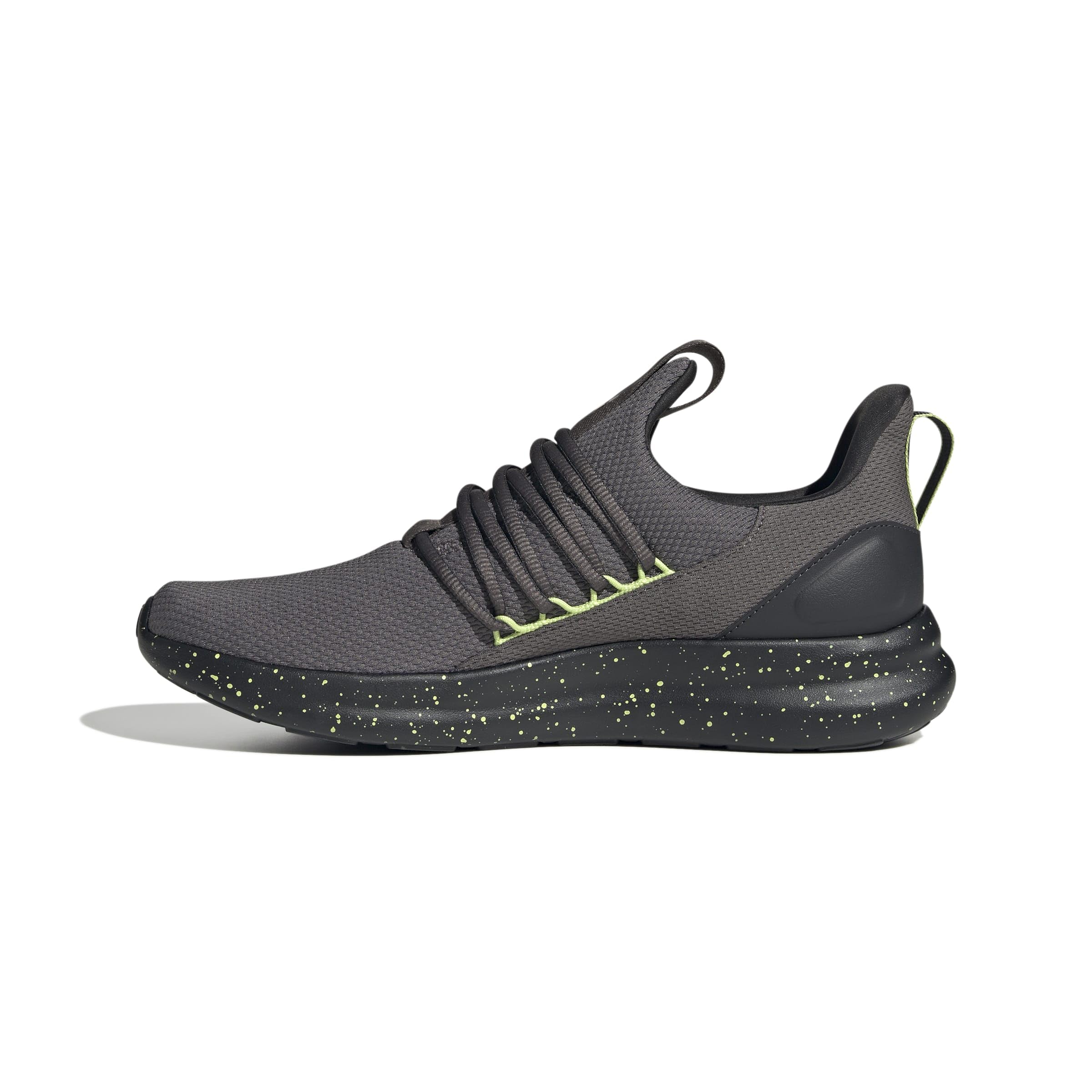 adidas Men's Lite Racer Adapt 7.0 Running Shoes 14 Charcoal/Pulse Lime/Carbon