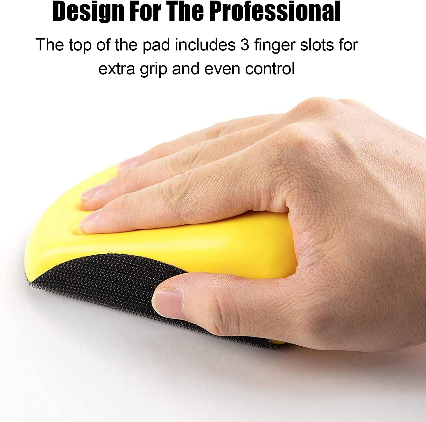 VIBRATITE 5 Inch Mouse Sanding Blocks, Hook & Loop Hand Sander, 2PCS | PU Foam, Comfortable Grip, Ergonomic Design, Woodworking, Furniture Refinishing, Auto Body Finishing