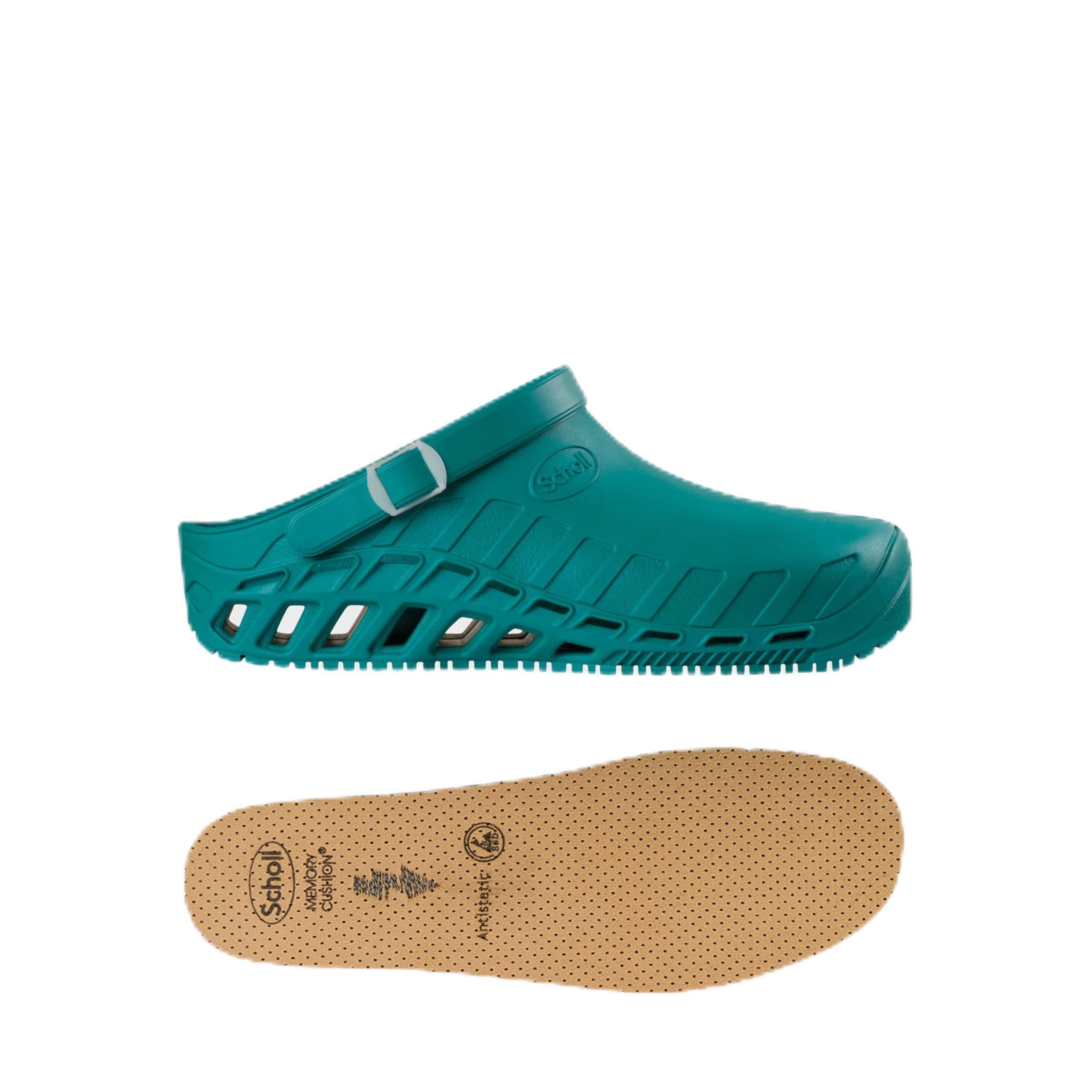 Semelles antistatiques Scholl Clog Evo Vert avec Memory Cushion