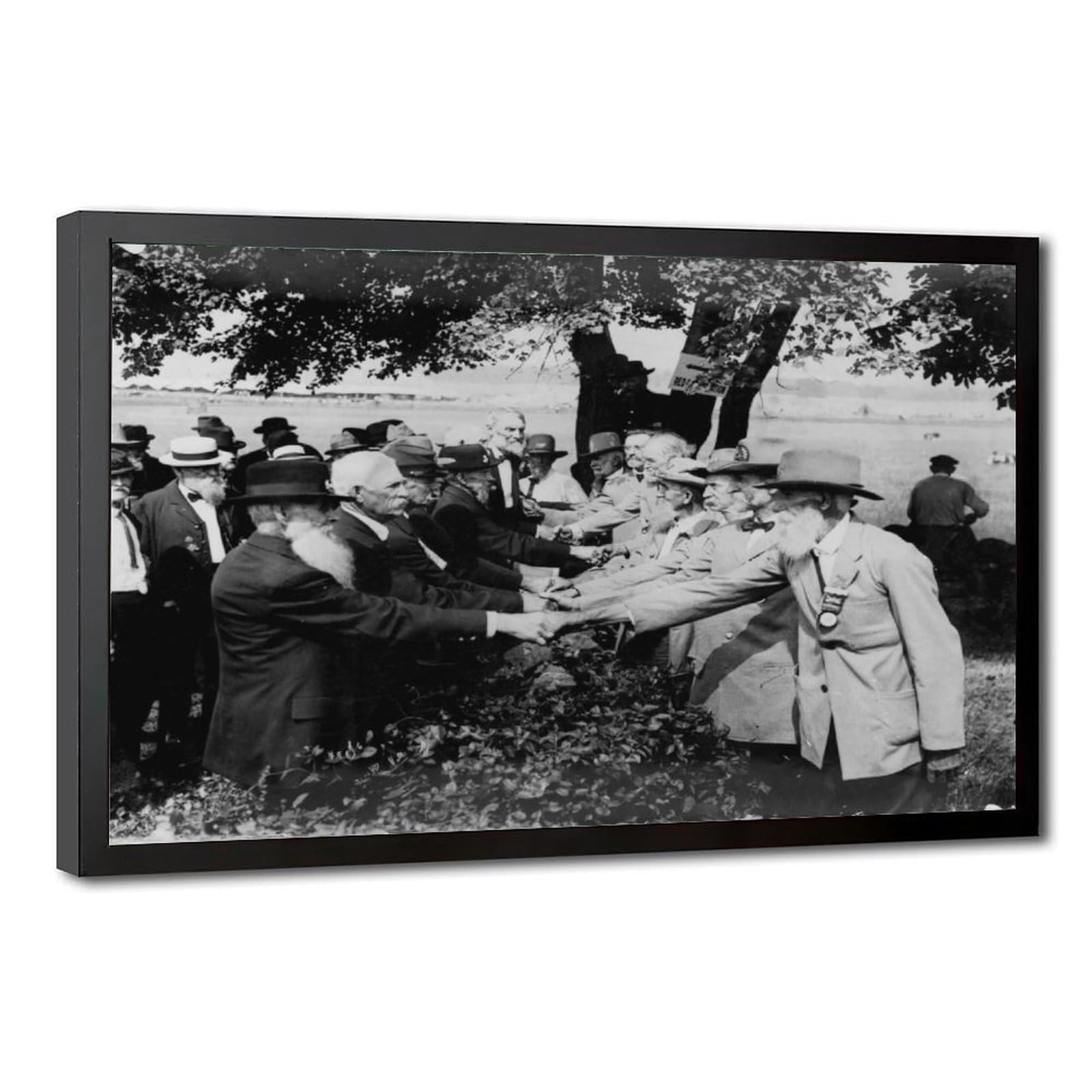 Gettysburg Veterans Handshake tableau historique chargé d'émotion salon - 8