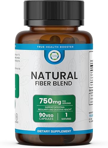 Suplemento de mezcla de fibra natural, promueve la salud digestiva, el equilibrio del colesterol, el bienestar cardiovascular, cáscara de psyllium,
