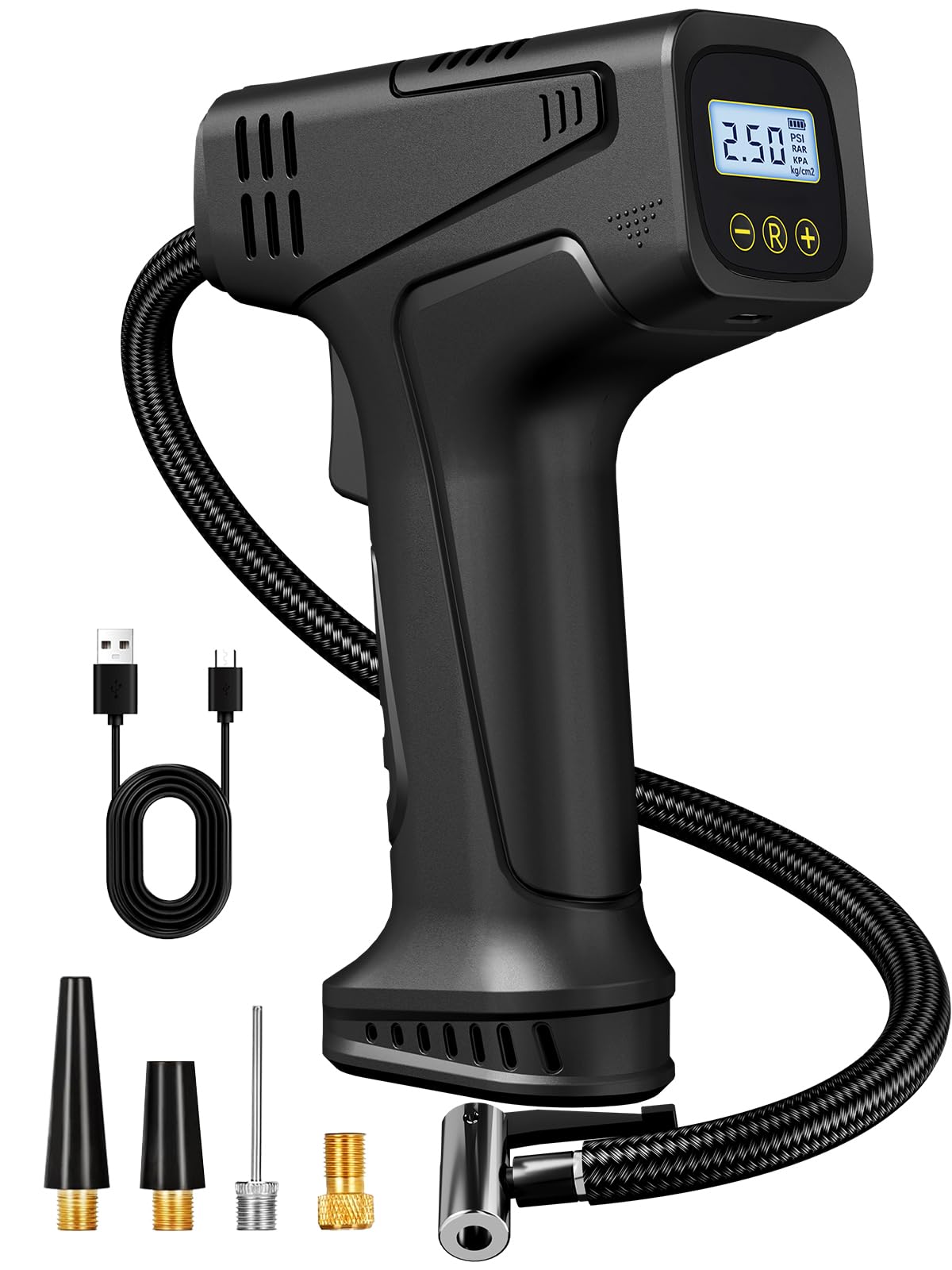 Photo 1 of AIRSURE Tire Inflator Air Compressor, Handheld Air Pump for Car Tires with Rechargeable Battery, 150PSI Fast Inflation Cordless Tire Inflator for Car Motorcycle E-bike