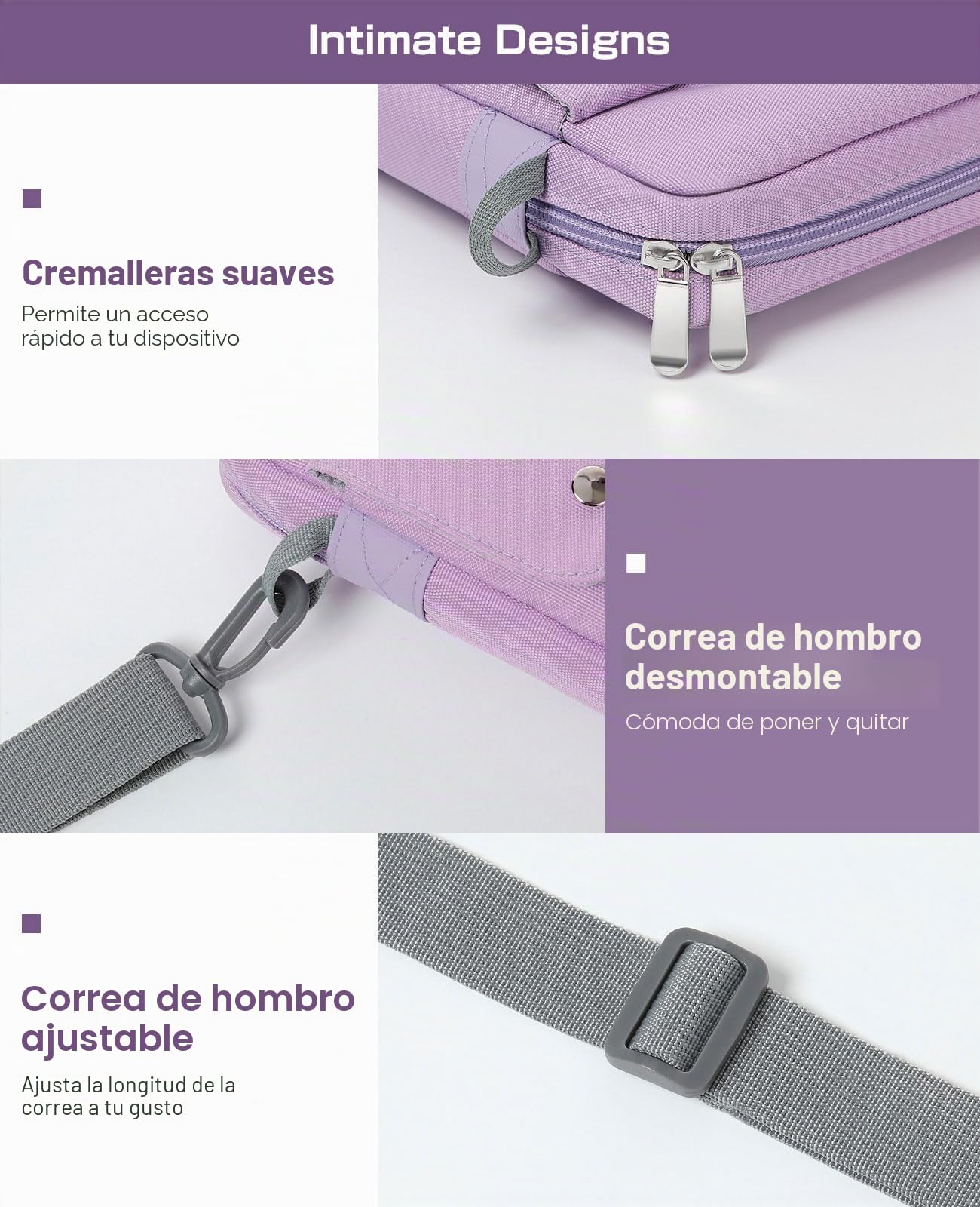 Dadanism Funda de Tableta 9-11" Compatible con iPad Air 5 2022, iPad Pro 11 2021-2018, iPad/Air 4, Tab S8 2022/Tab A, Bolsa Protectora Portátil con Solapa Bolsillos Correa de Hombro Ajustable