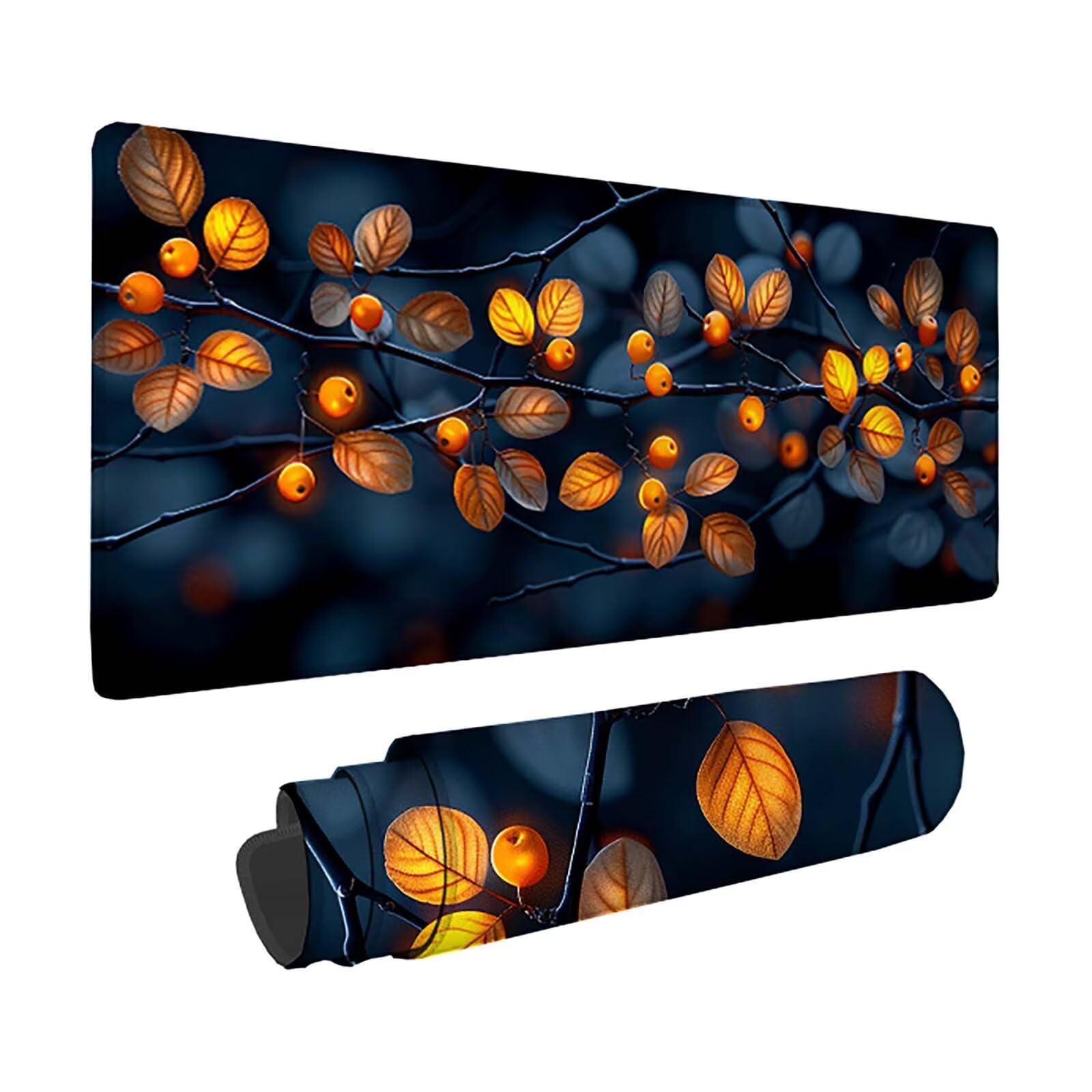 Negro Alfombrilla Ratón Planta Alfombrilla Gaming XXL (1500x800x3MM), Impermeable Mouse Pad con Bordes Cosidos, Tapete Escritorio con Base de Goma Antideslizante para Gaming, PC, Oficina -zzg250551
