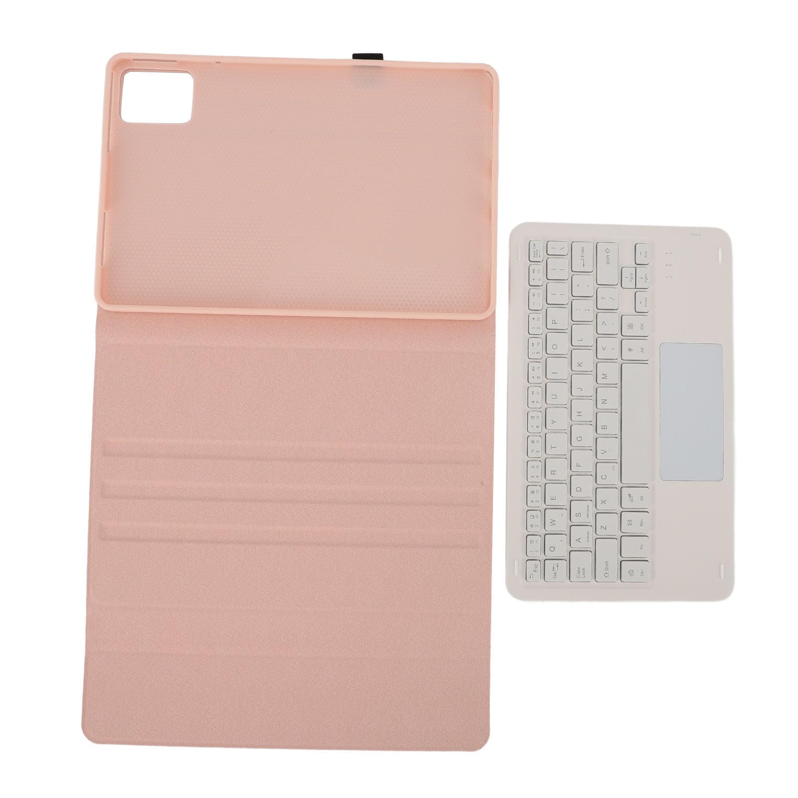 Custodia retroilluminata a 7 colori con tastiera, custodia portapenne con tastiera staccabile magneticamente per Tab M11 K11 LTE 11 pollici 2024 Tastiera staccabile wireless con (Rosa)