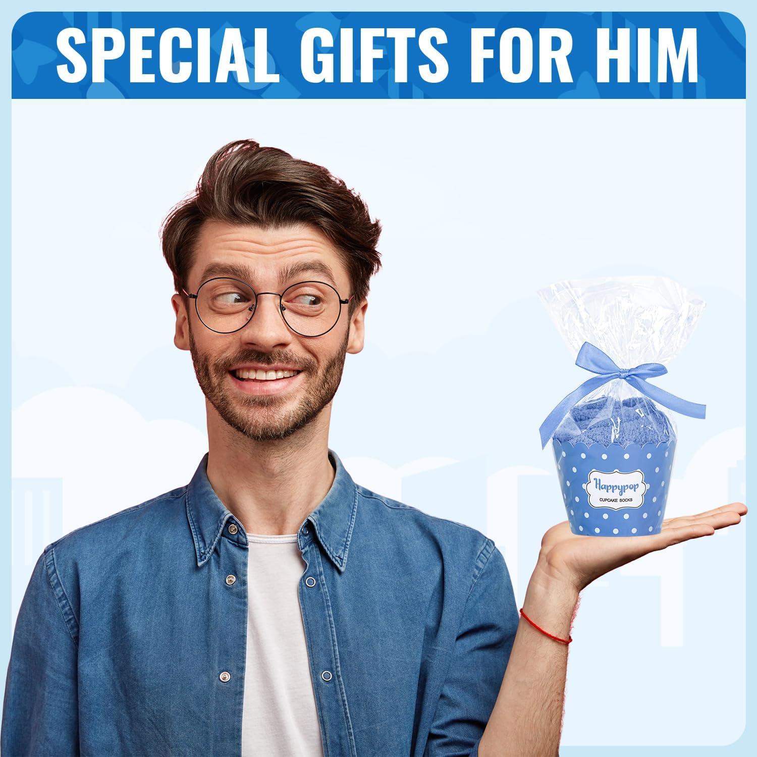 HAPPYPOP Family Gifts for Him - Gifts for New Dad Trouphy Husband, Funny Socks for Men - Image 2