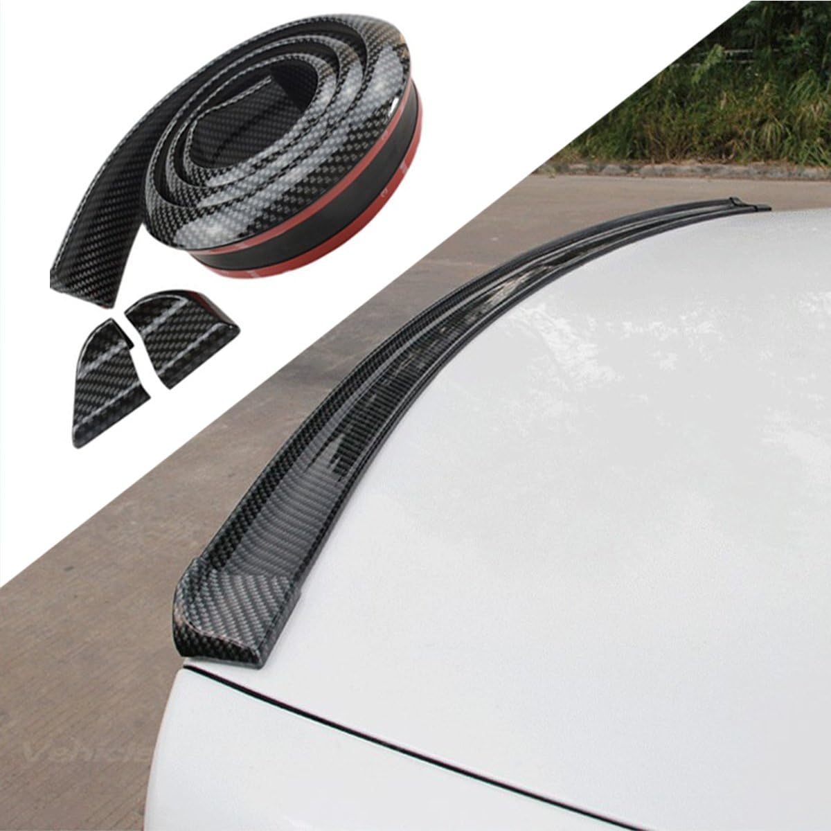 4.9Ft Spoilers for Cars 3D Glossy Rear Spoiler Wing for