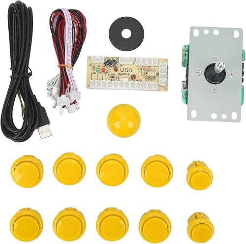 Miniatura 3 de Yoidesu Buttons and Joysticks DIY Kit, 2 Player Gamepad DIY Replacement Parts, USB Controller Computer Game Stick Joysticks with Control Chip
