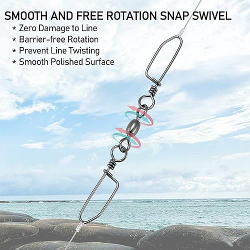 Miniatura 5 de Alwonder Paquete de 30 giros de doble presión, clips de liberación de línea de tablero de arrastre, broches de acero inoxidable de alta resistencia