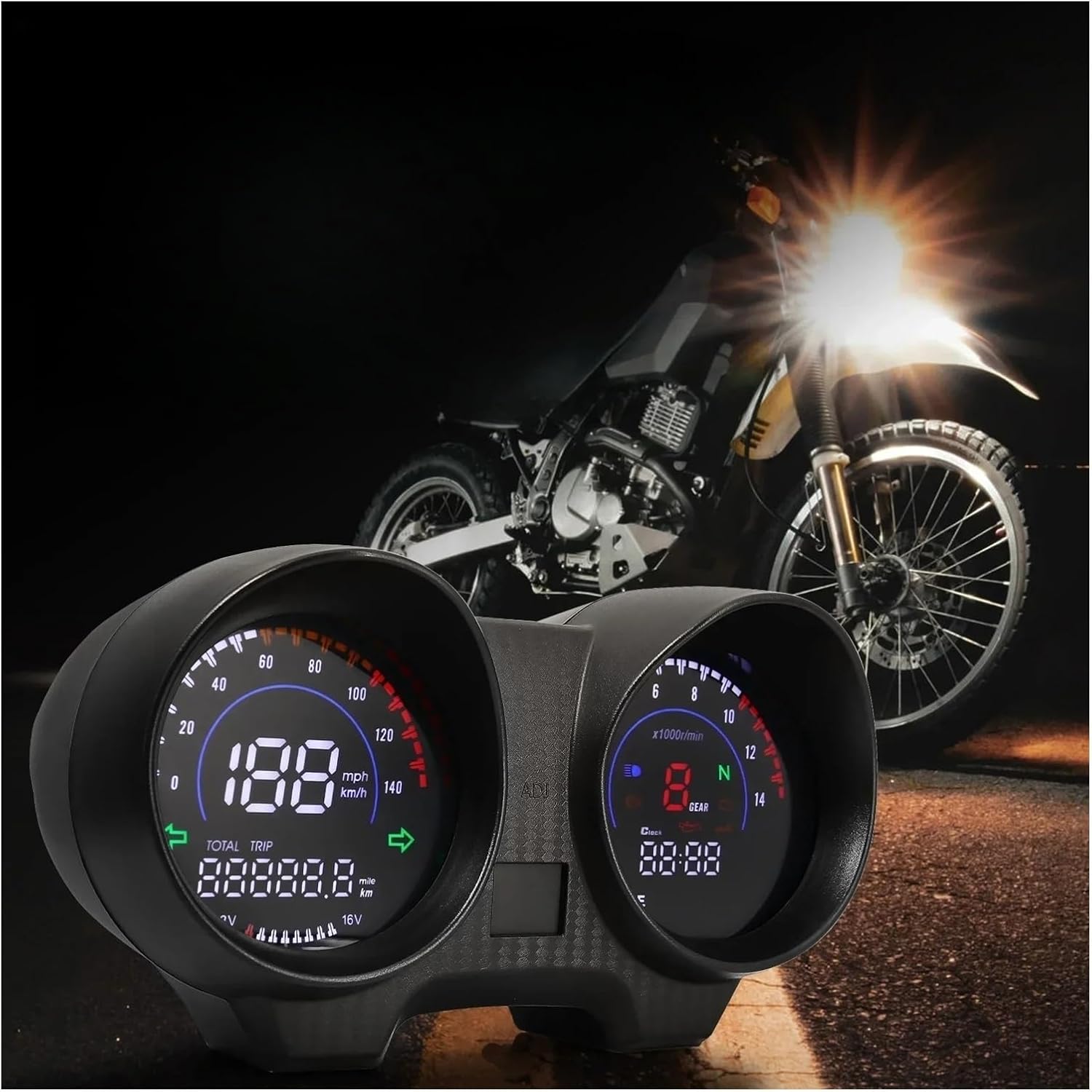 Motorcycle Speedometer Gauge for MAX125 CG TITAN150 Fan150 Digital Dashboard Motorcycle Tachometer Odometer Fuel Meter