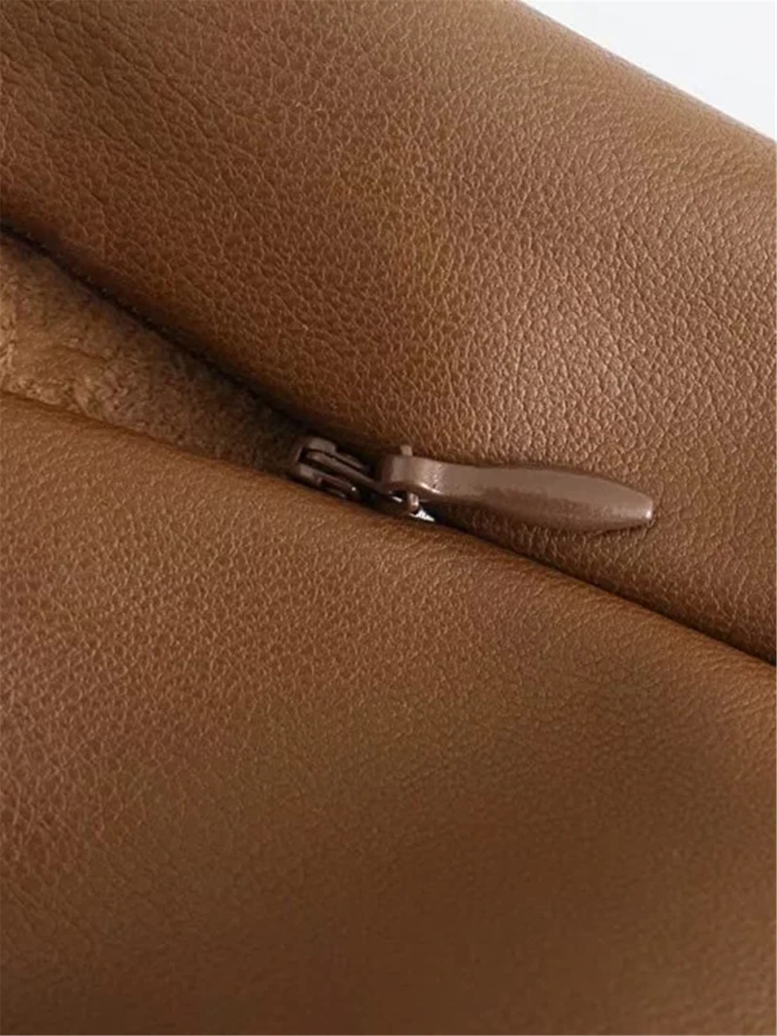 Moda donna con cintura finta pelle pieghettata minigonna vintage a vita alta cerniera laterale gonne femminili, come da immagine 2 , L