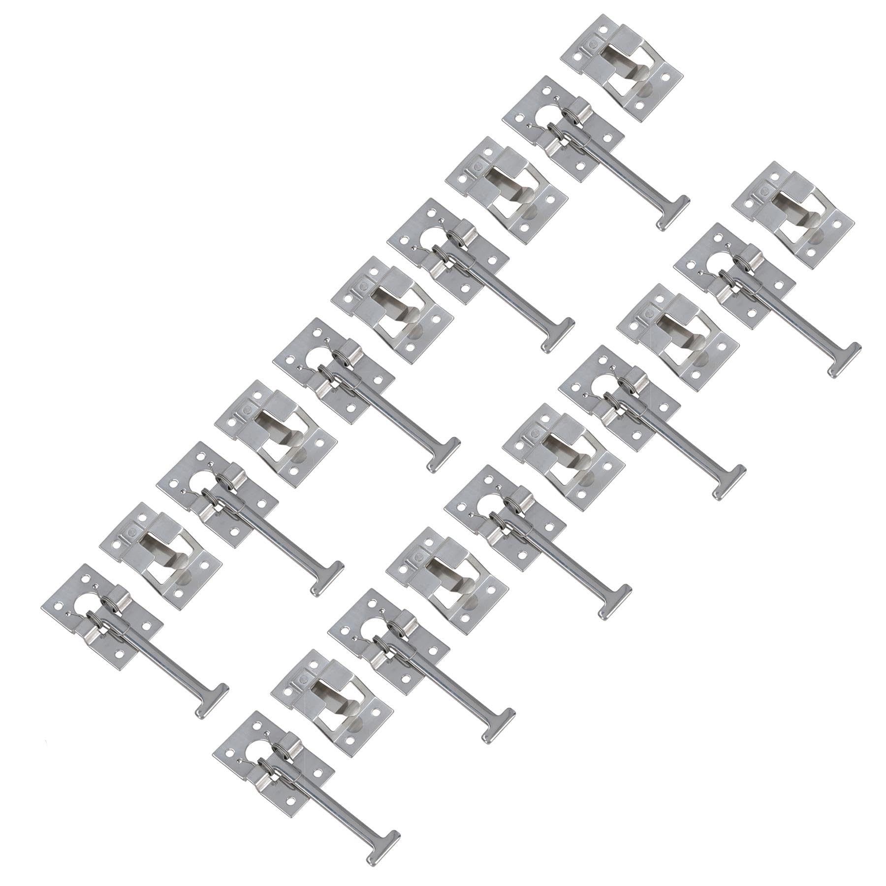 Crochets de retenue de porte en acier inoxydable pour camions et caravanes en lot de 10
