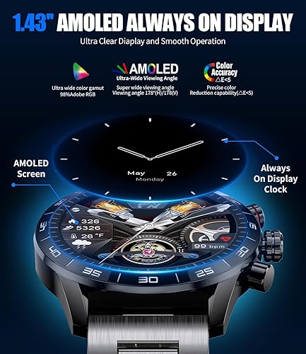 Miniatura 2 de LIGE Relojes inteligentes para hombres, reloj inteligente de 1.32 pulgadas con llamadas Bluetooth, mensajes de empuje, 20 modos deportivos de