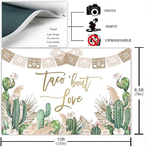 Miniatura 8 de Avezano Taco Bout Love - Telón de fondo de despedida de soltera bohemio de hierba de las pampas, despedida de soltera, fotografía, fiesta, cactus,