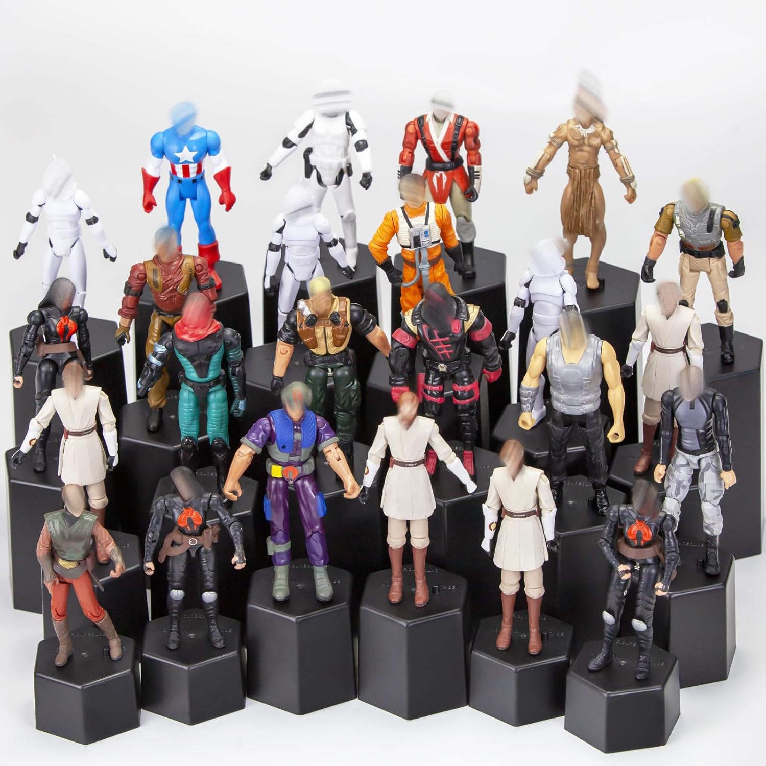 FIGURESLAB 24PCS Action Figure Risers Display Stands Holder