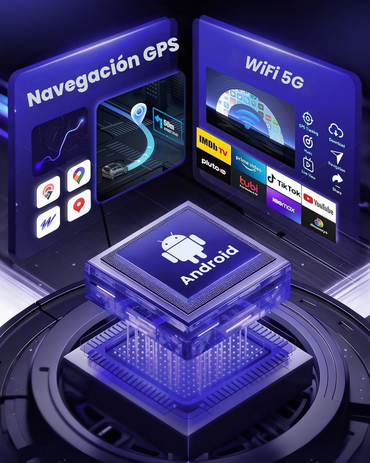 2G+64G Android 15 Radio Coche para Chevrolet Aveo 7" CarPlay BT