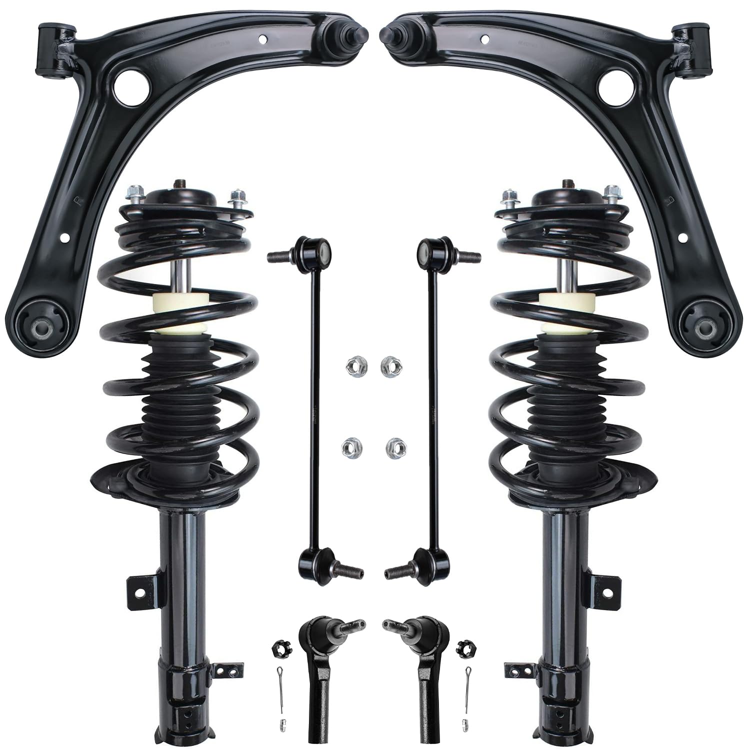 Detroit Axle - 8pc Front End Suspension Kit for 2009-2012 Dodge Caliber