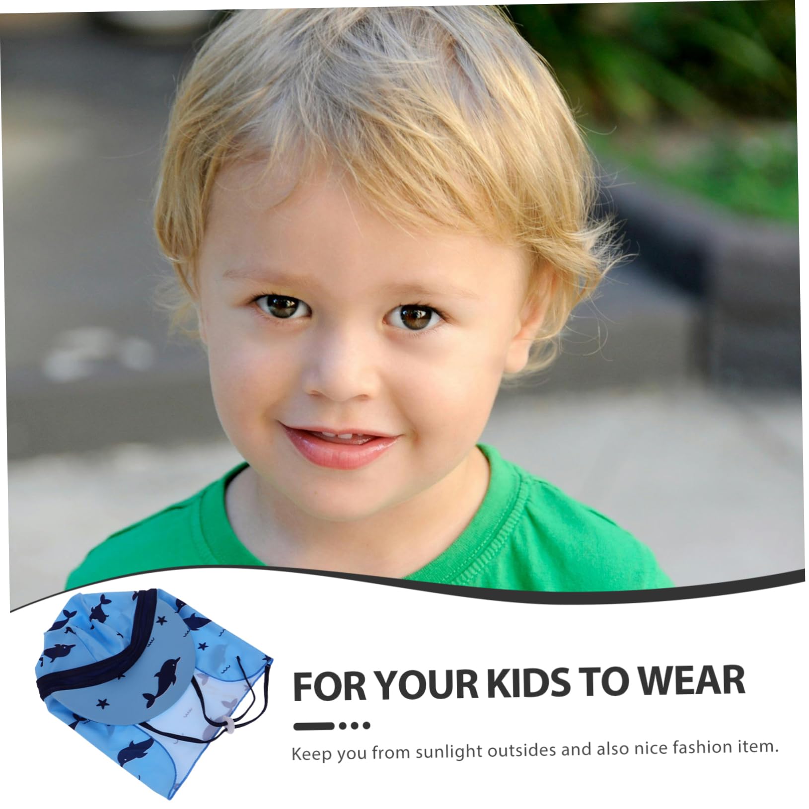 Sonnenhut für Strandhut Sommerhut Hut mit Nackenband Sommerhut Objektiv-Schlüsselanhänger Babymütze Freizeithut für Kindermützen Polyester Blue