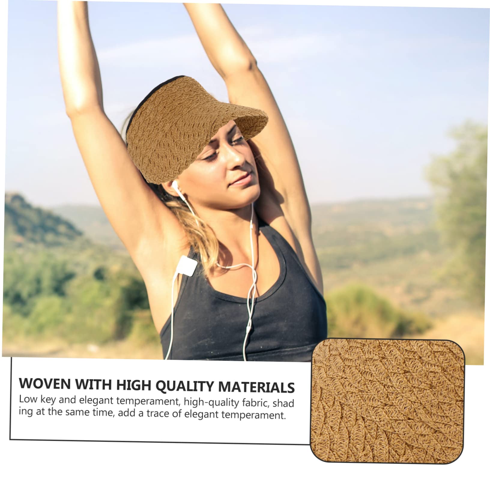 Sombrero De Copa Vacío Sombrero Vacío Proteccion De Protección Solar para El Sol De Playa Flexible De Cubo Sol Tapa Mosquito Khaki
