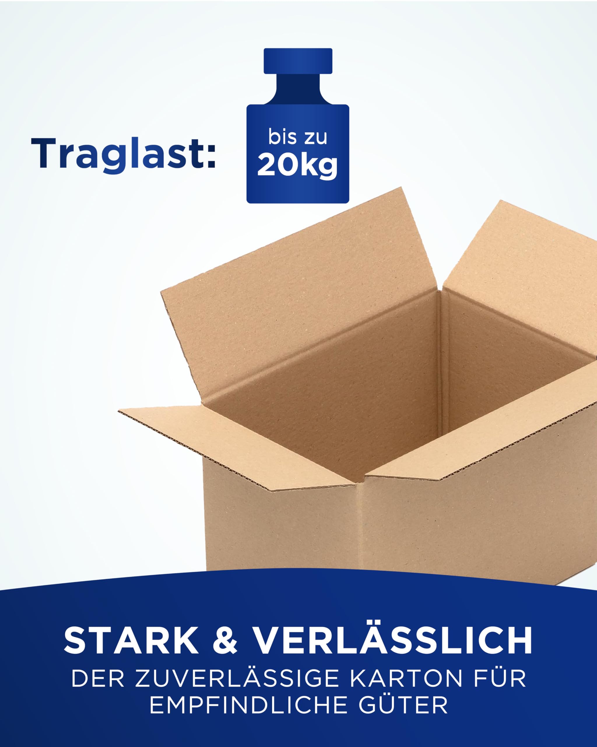 KK Verpackungen Versandkartons 300 x 200 x 200 mm Braun 1-wellig (Außenmaß 306 x 206 x 210 mm) | 150 Stück, Faltkartons Kartons geeignet für Versand als DHL Paket DPD Hermes GLS Paketklasse S (KK19)