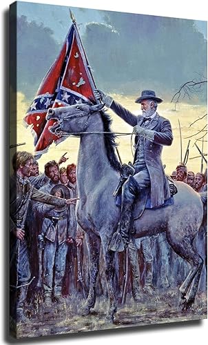 Miniatura 1 de General Robert E. Lee - Póster fotográfico en lienzo para pared, impresión HD, estética moderna, hogar, oficina, cafetería, sala de estar,
