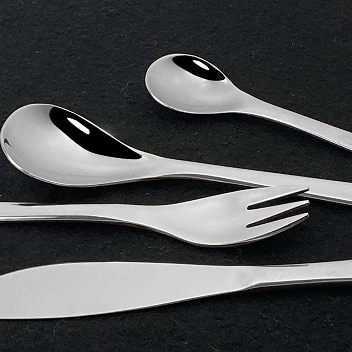 24-Piece 18/10 Stainless Steel Silver Flatware Set Silverware Dinnerware Set Cutlery Tableware Include Knife Fork Spoon Dishwasher Safe, Service for 6