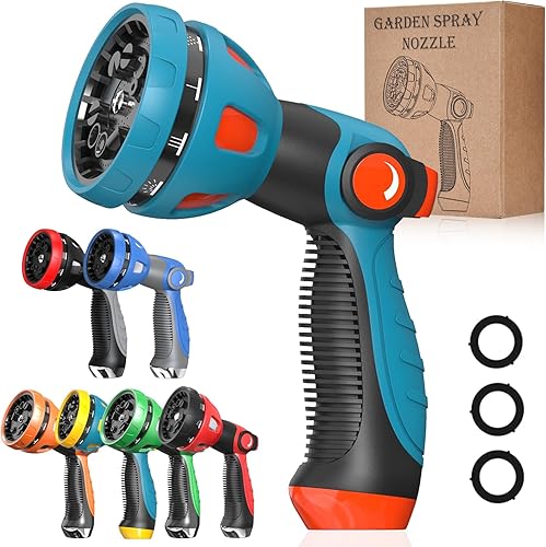 Miniatura 8 de Boquilla de manguera de agua Boquilla de manguera de jardín Boquilla de pulverización con 10 patrones de boquillas de manguera de alta presión