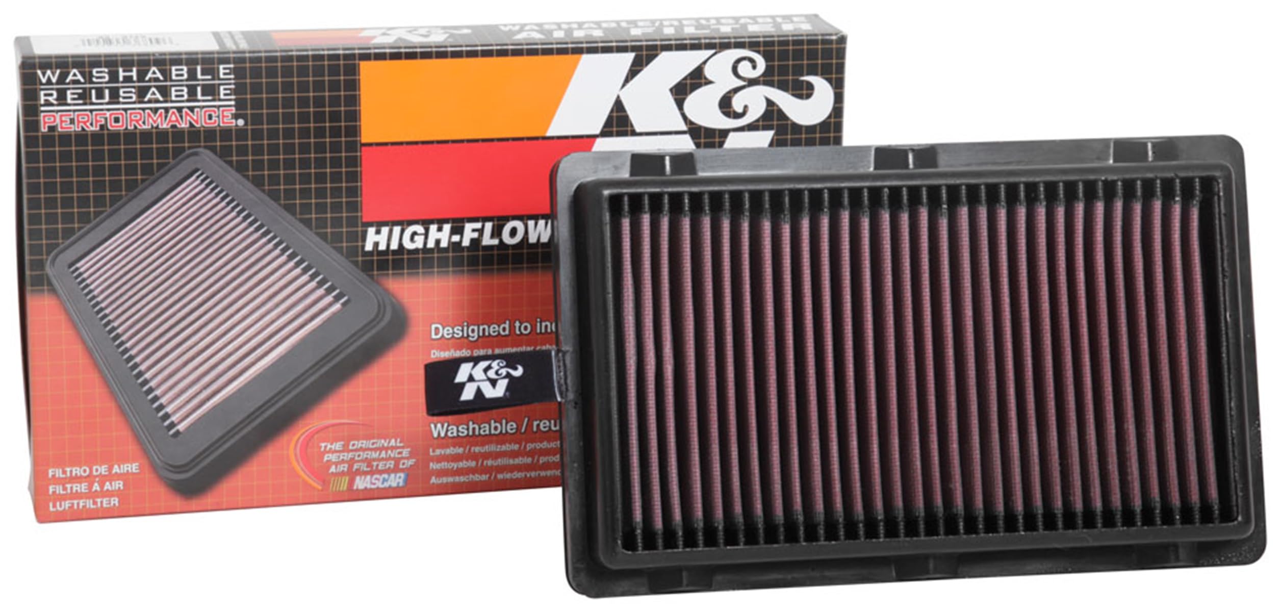 K&N Filtro aria motore: ad alte prestazioni, premium, lavabile, filtro di ricambio: compatibile con Hyundai 2015-2019 (Tucson, Sportage), 33-3125