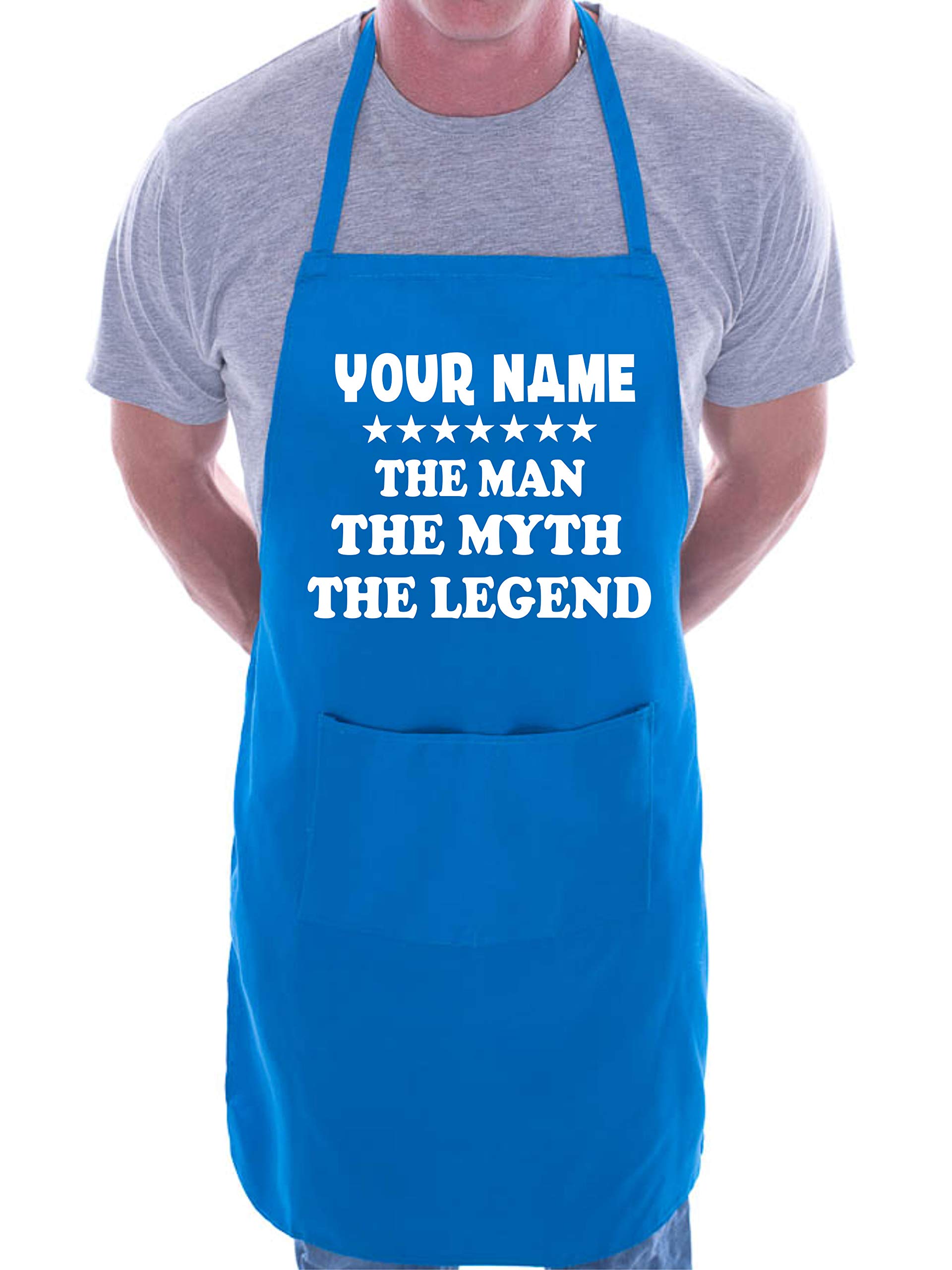 Print4U Customised Apron The Man The Myth Your Name Here Blue