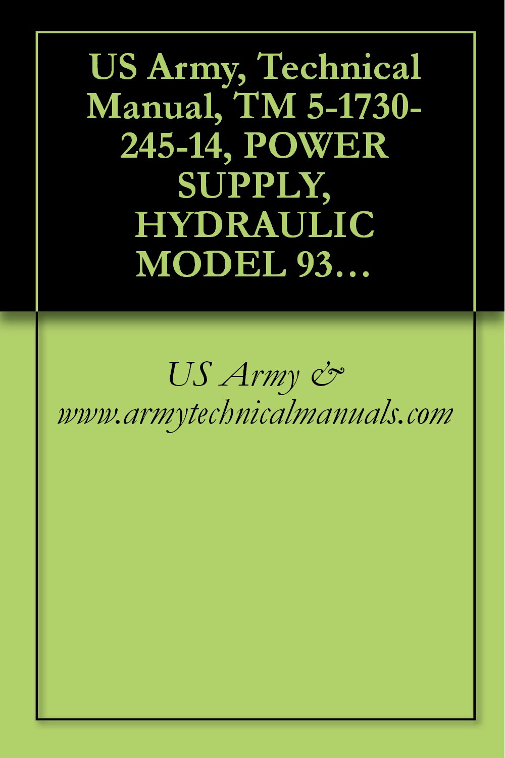 US Army, Technical Manual, TM 5173024514, POWER SUPPLY