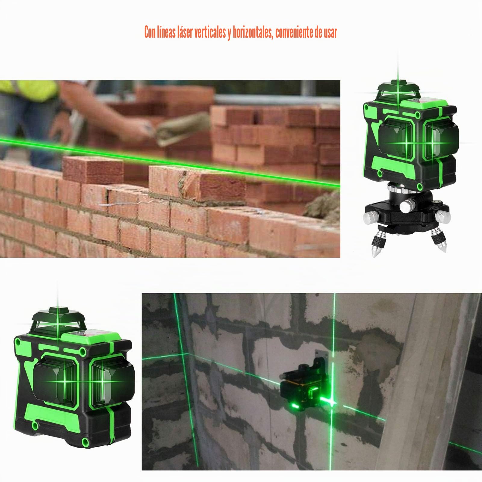 Herramienta de nivel láser multifuncional 3D de 12 líneas Líneas horizontales verticales con función de autonivelación