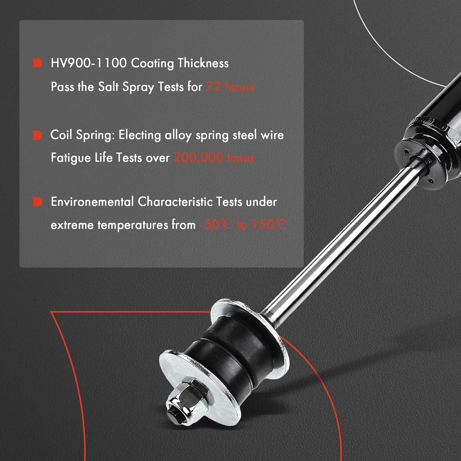 A-Premium Front Shock Compatible with [RWD] Dodge Ram 1500 2006-2008, Ram 2500 2003-2010, Ram 3500 2003-2010 & Ram 2500 2011-2013, 3500 2011-2012 - 2x Replacement Suspension Shock Absorber Strut