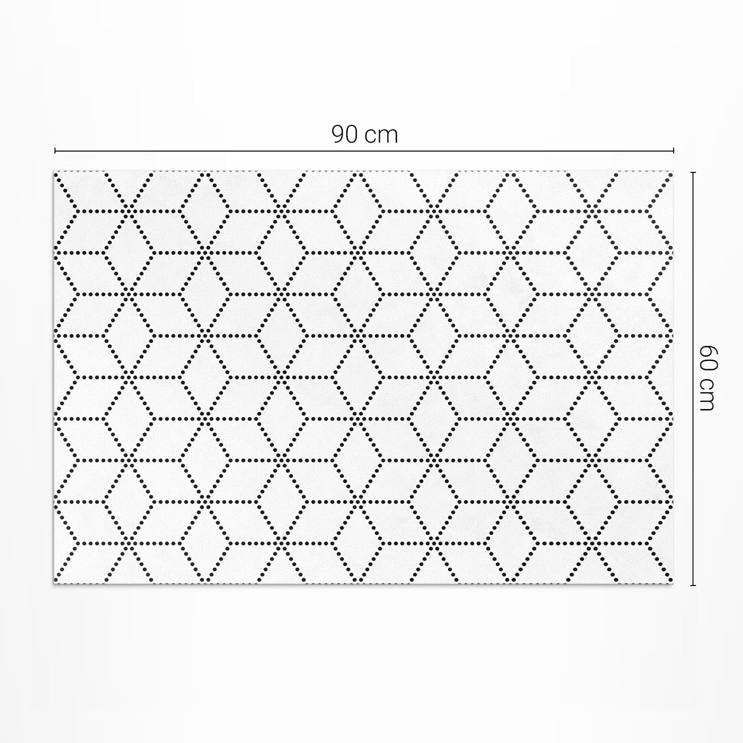 Vinylteppich 60x90 cm für den Außenbereich PVC Rechteckig Kunststoffteppich Einfach zu Reinigen Ideal für Balkon Terrasse Garten Wasserdichter - 3D-Würfel
