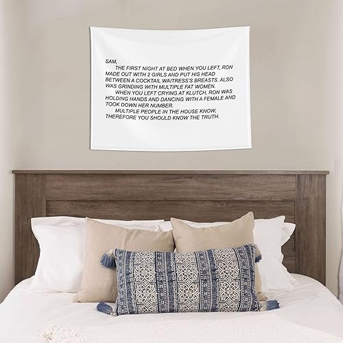 Miniatura 3 de Tapiz de letras de Jersey Shore divertido The Note para colgar en la pared, pancarta artística para el hogar, sala de estar, dormitorio, dormitorio