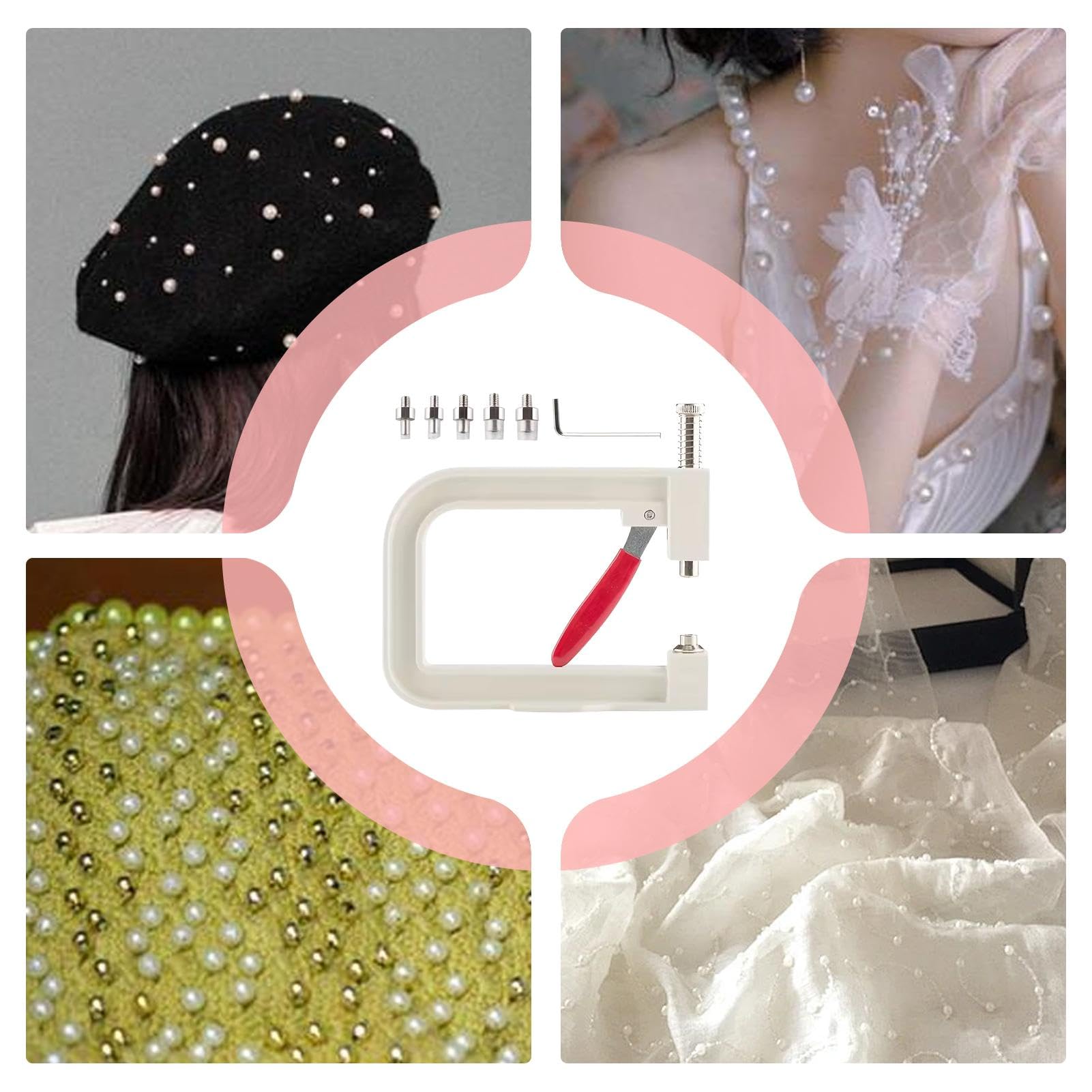 Macchina Per Incastonare Perle Manuale - Kit Con Pressa E Accessori Per Fai Da Te - Foto 3