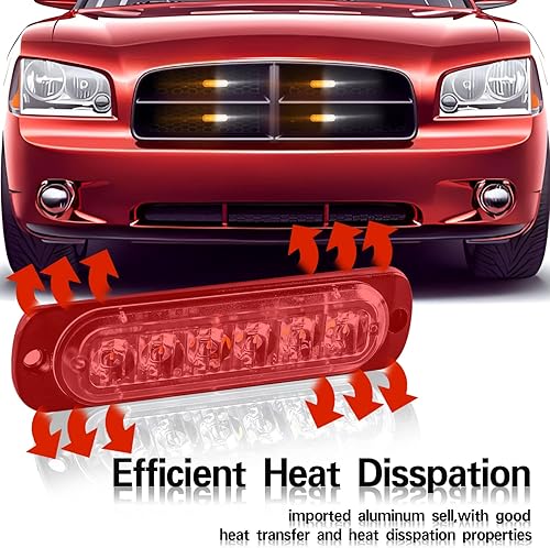 Miniatura 8 de Teguangmei Luces estroboscópicas de emergencia 6 luces LED estroboscópicas de advertencia de emergencia luces intermitentes de emergencia