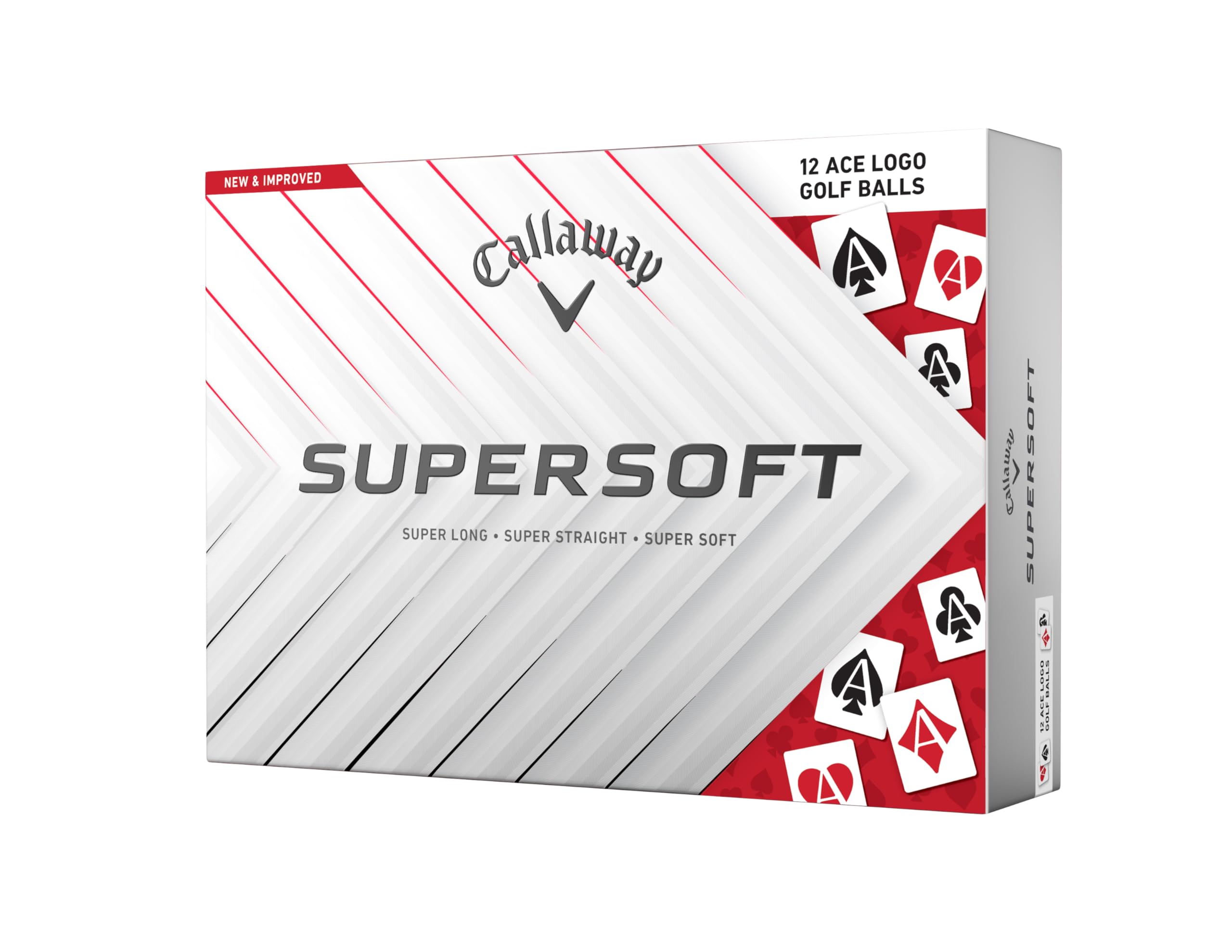 Callaway Golfbälle Supersoft LTD 25 Aces 12-Pack, weiß