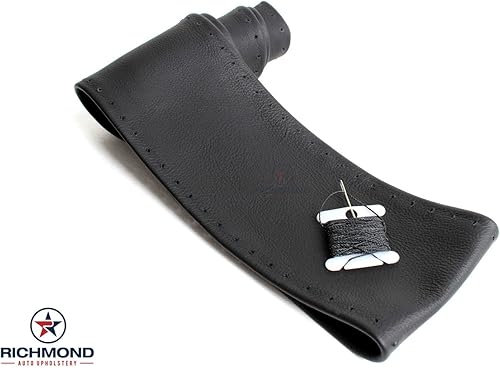 Miniatura 3 de Richmond Auto Upholstery - Funda de cuero para volante, color negro 1999-2007 Ford F250 F350 F450 F550 Lariat