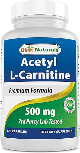 Suplemento Acetilo L-carnitine Best Naturals 0017 oz 120Cápsulas
