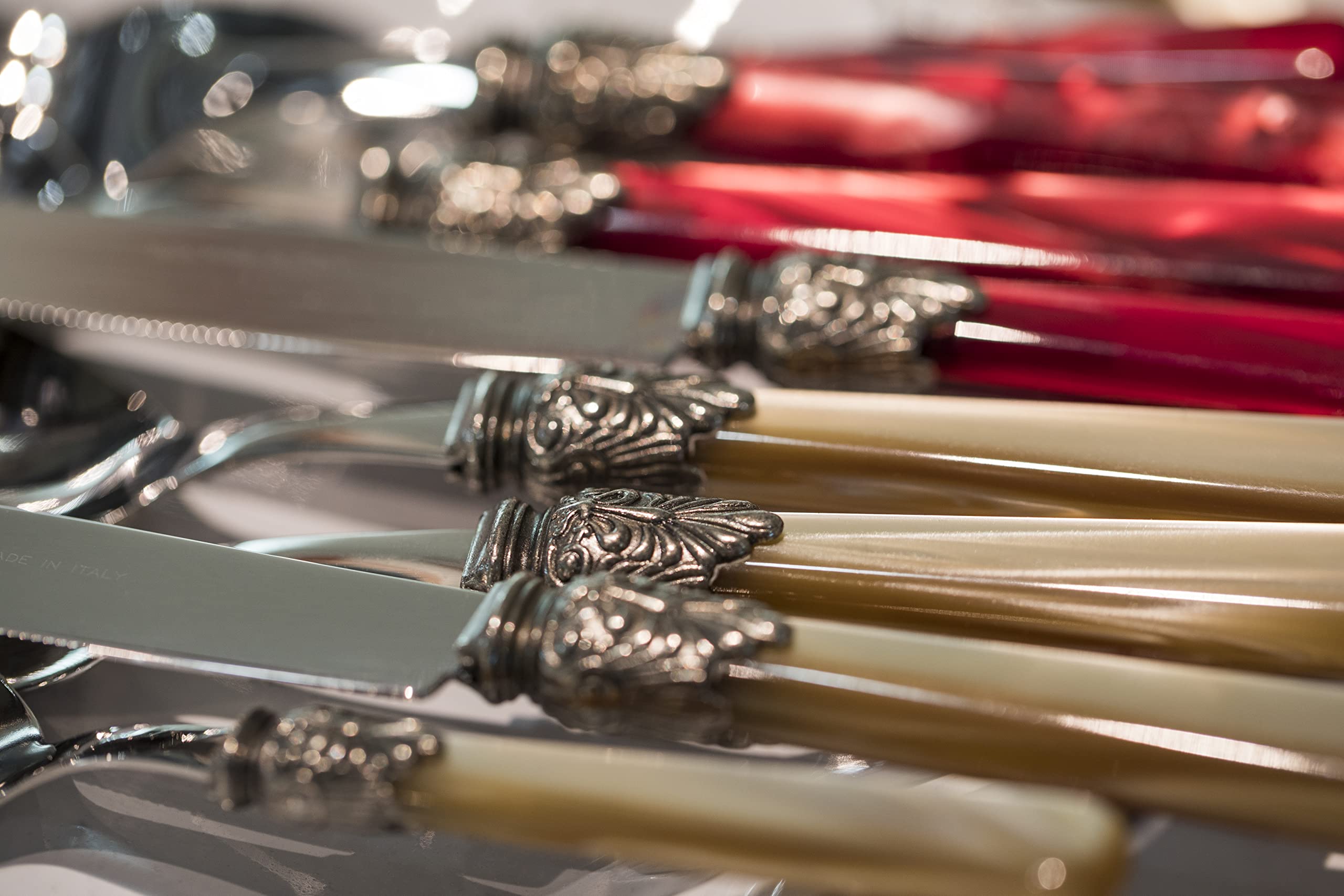 Rivadossi Elena Champagne - Set di Posate per 6 Persone, 24 Pezzi - 100% Made in Italy, Artigianalità e Design - Acciaio Inox 18/10