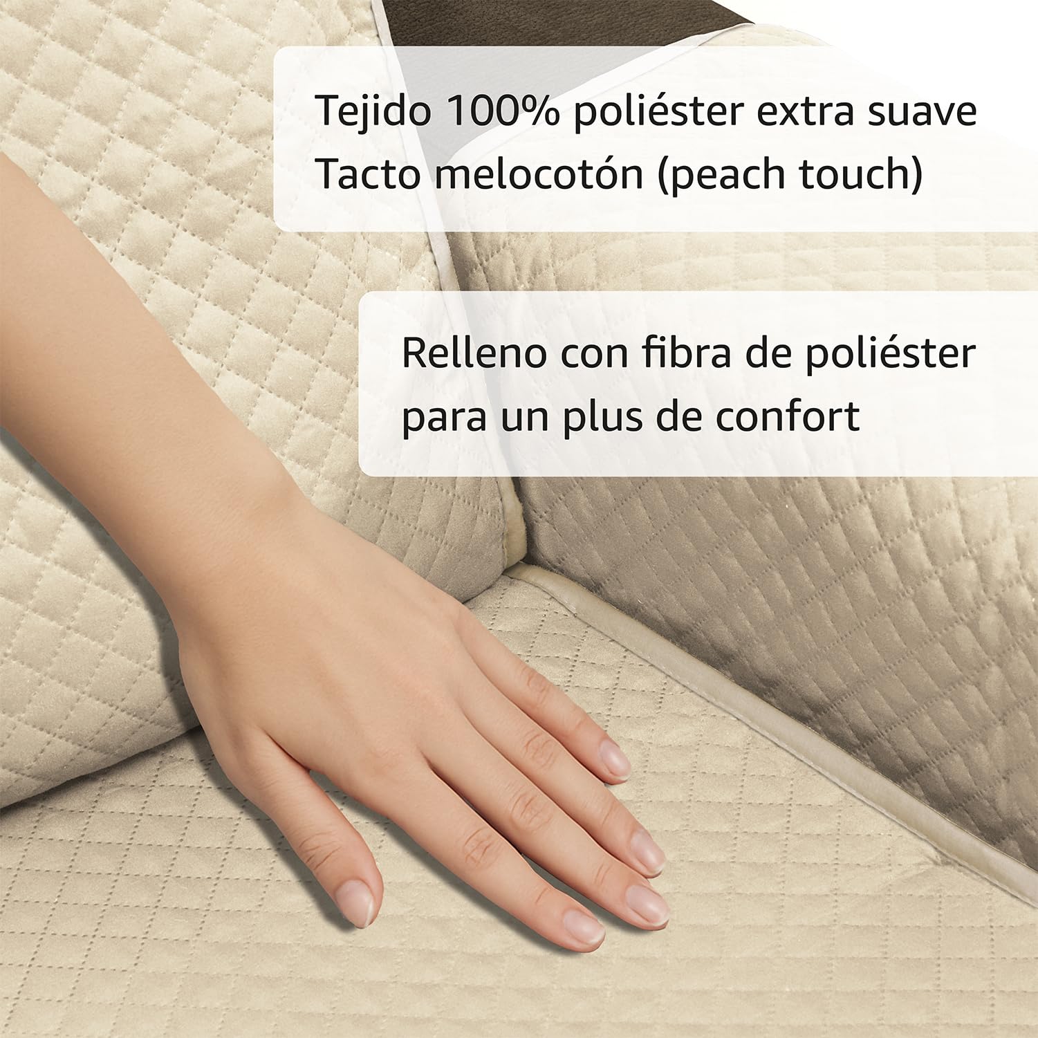 Martina Home Cubre Sofá Diamond 2 Plazas XL Beige/Cuero