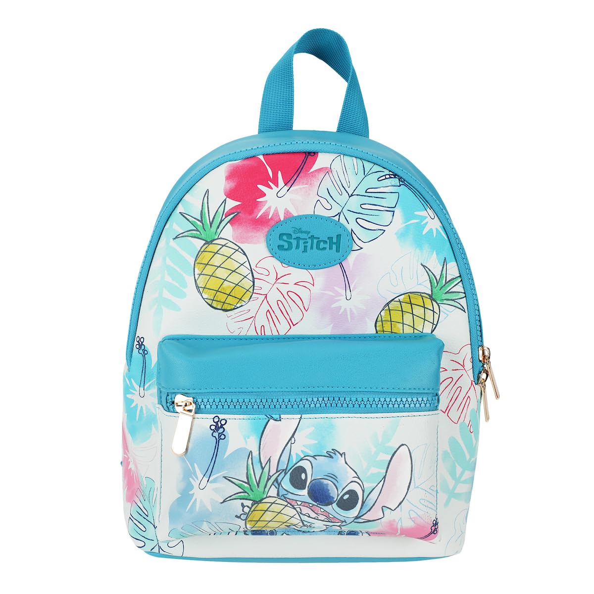 Bioworld Lilo & Stitch Stitch With Pineapple Faux Leather 11.5" Mini Backpack