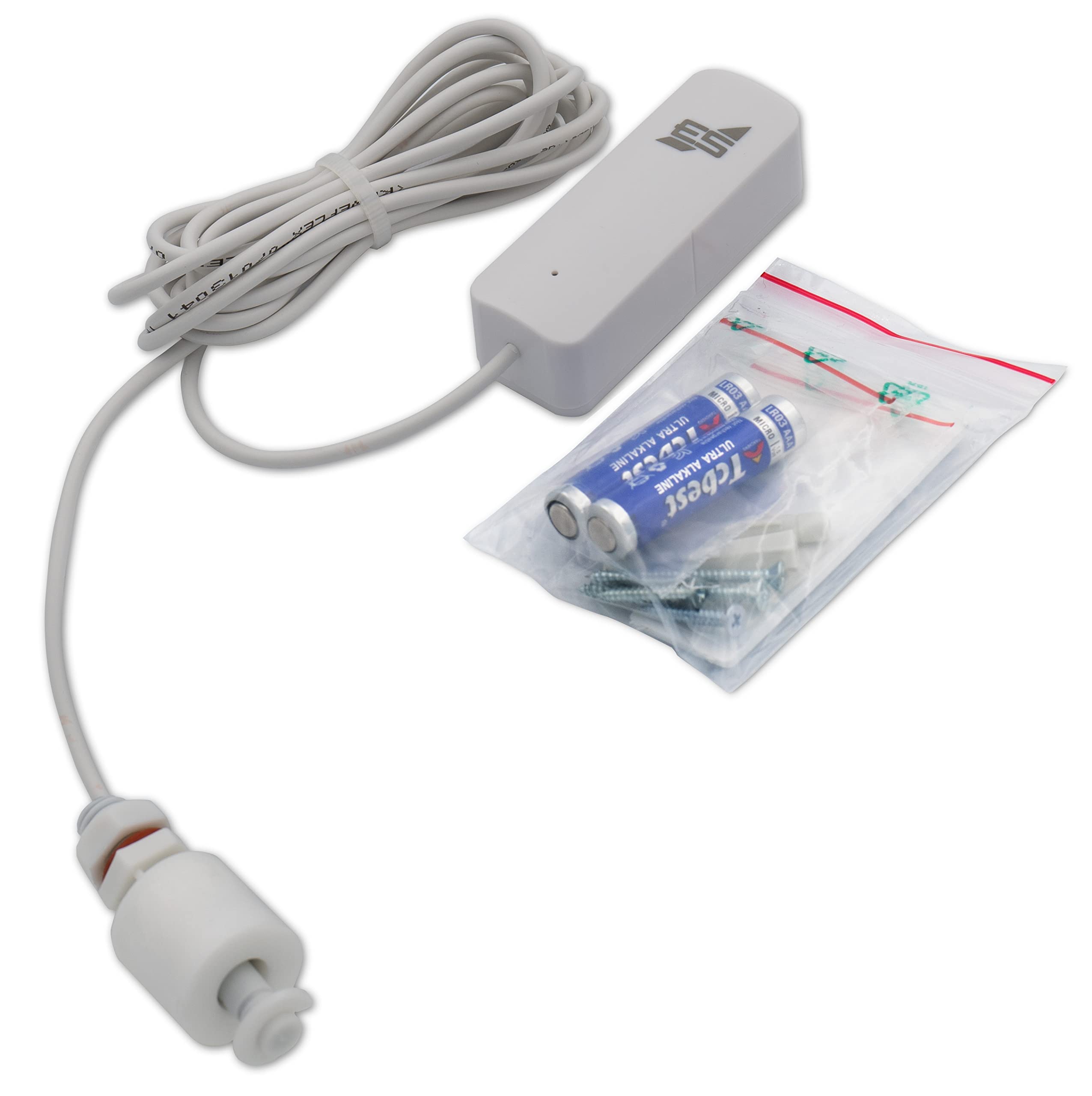 SCHABUS WWD 150 Wireless Water Detecor mit Schwimmerschalter | Batteriebetrieben, Smart-App, 2,4 GHz-WLAN, Minischwimmerschalter, Erkennung ab ca. 4 cm