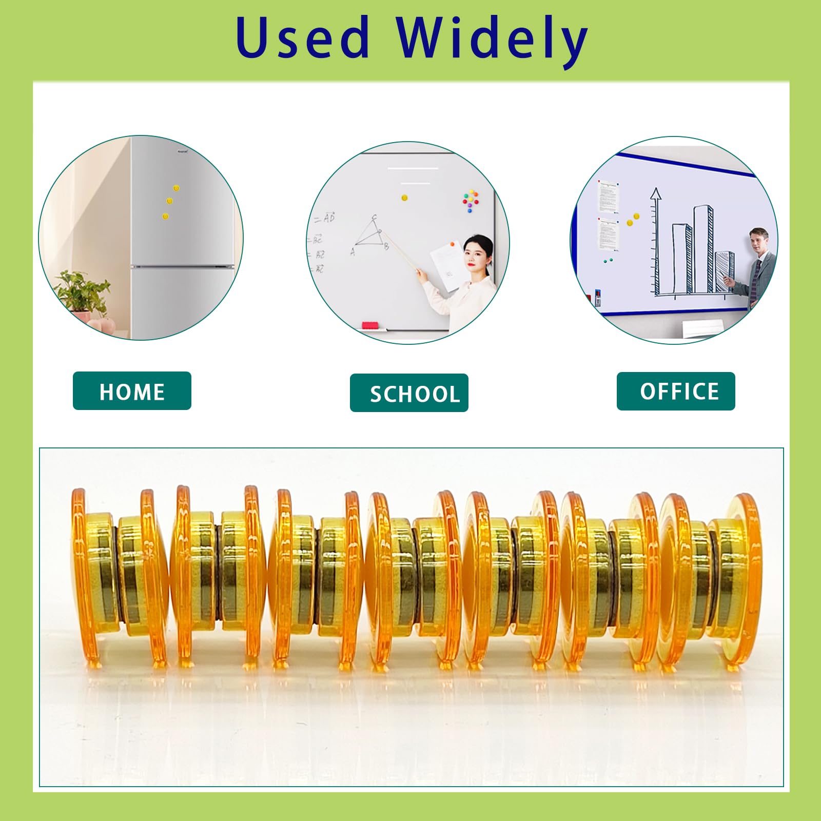42 Calamite Per Frigorifero Trasparenti - Potenti, Rotonde, Per Lavagne E Superfici Magnetiche - Foto 12
