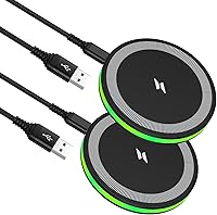 Vista 1 de Cargador inalámbrico Samsung Fast Wireless Charging Pads Teléfono celular Cargadores inalámbricos Cargador inalámbrico para 2 Pack para Android