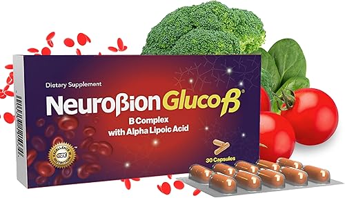 Neurobion Gluco B con Acido Alfa Lipoico Suplemento Dietético Complejo B con Ácido Alfa Lipoico, Complejo B 30 Cápsulas